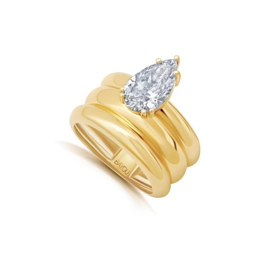 NEW Pear Diamond Cigar Band Bayou with Love