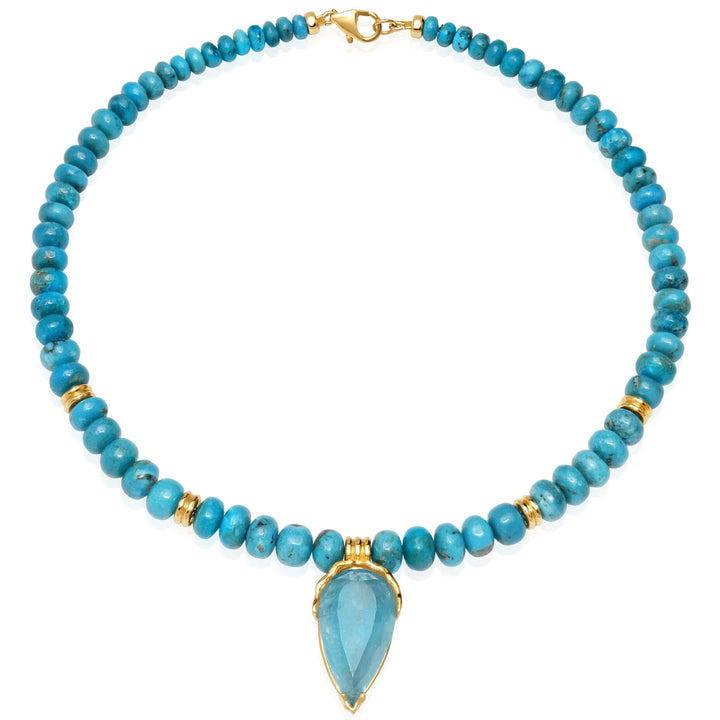 Beaded Turquoise Orbit Necklace Jewelry Bayou with Love
