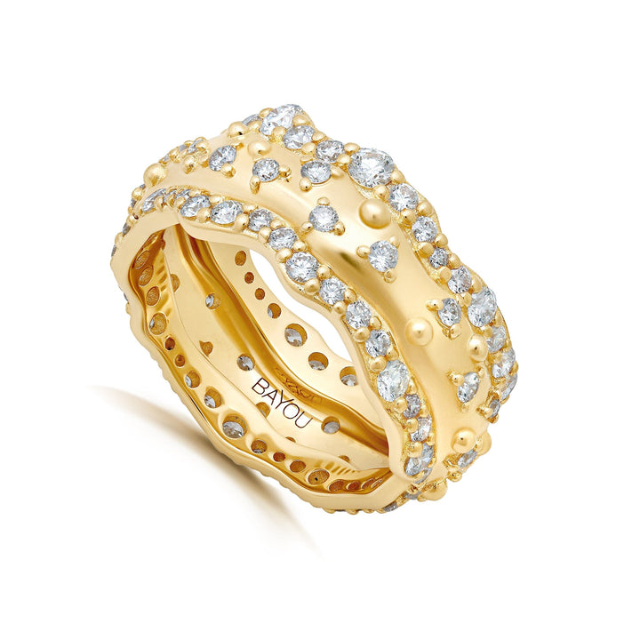 BWLV_R1085 Diamond Beaded Orbit Band Bridal Jewelry Bayou with Love