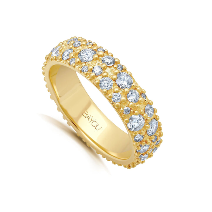 BWLV_R1028 Large Diamond Constellation Band Bridal Jewelry Bayou with Love