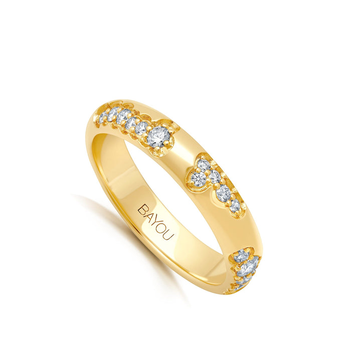 BWLV_R1059 Moon Crater Diamond Band Bridal Jewelry Bayou with Love