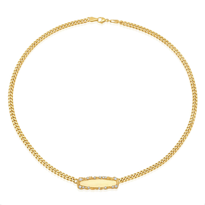 Personalized Diamond Bar Necklace Jewelry Bayou with Love