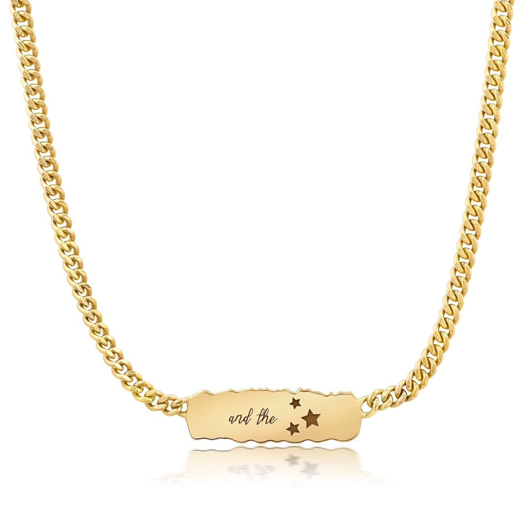 "Love You to the Moon" Diamond Bar Necklace Jewelry Bayou with Love