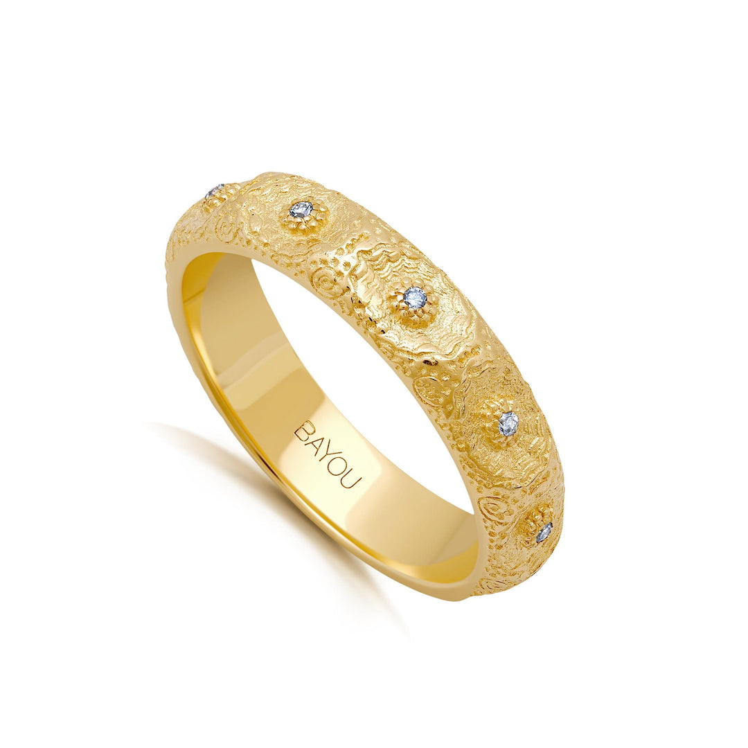 BWLV_R1027 Limpet Diamond Band Bridal Jewelry Bayou with Love