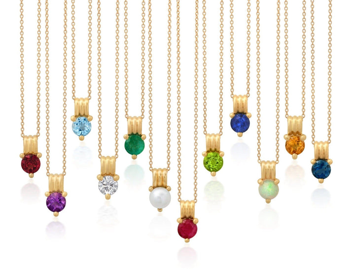 Birthstone Triple Orbit Necklace Bayou with Love Garnet