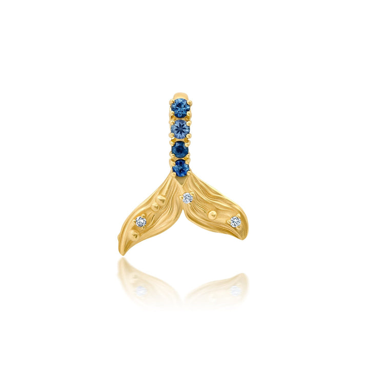 23Sapphire + Diamond Mermaid Tail Charm Jewelry Bayou with Love