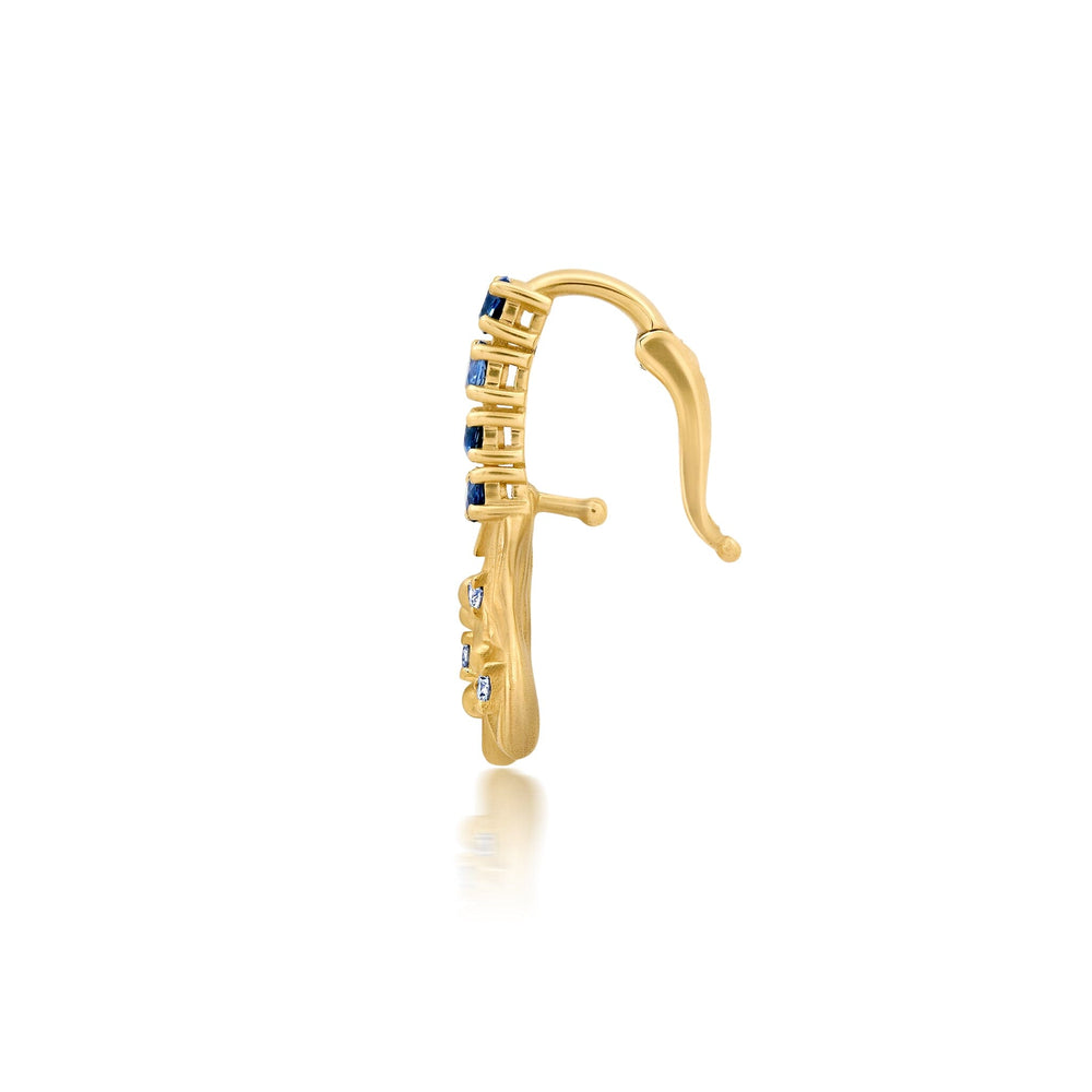 23Sapphire + Diamond Mermaid Tail Charm Jewelry Bayou with Love