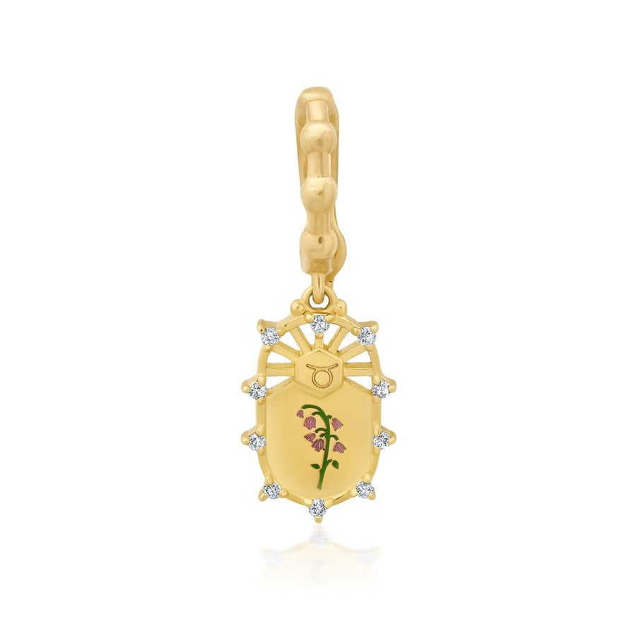 50Zodiac Diamond + Enamel Charm Jewelry Bayou with Love Taurus | Lily of the Valley