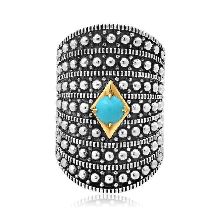78 Gold & Silver Turquoise Beaded Long Ring Jewelry Bayou with Love