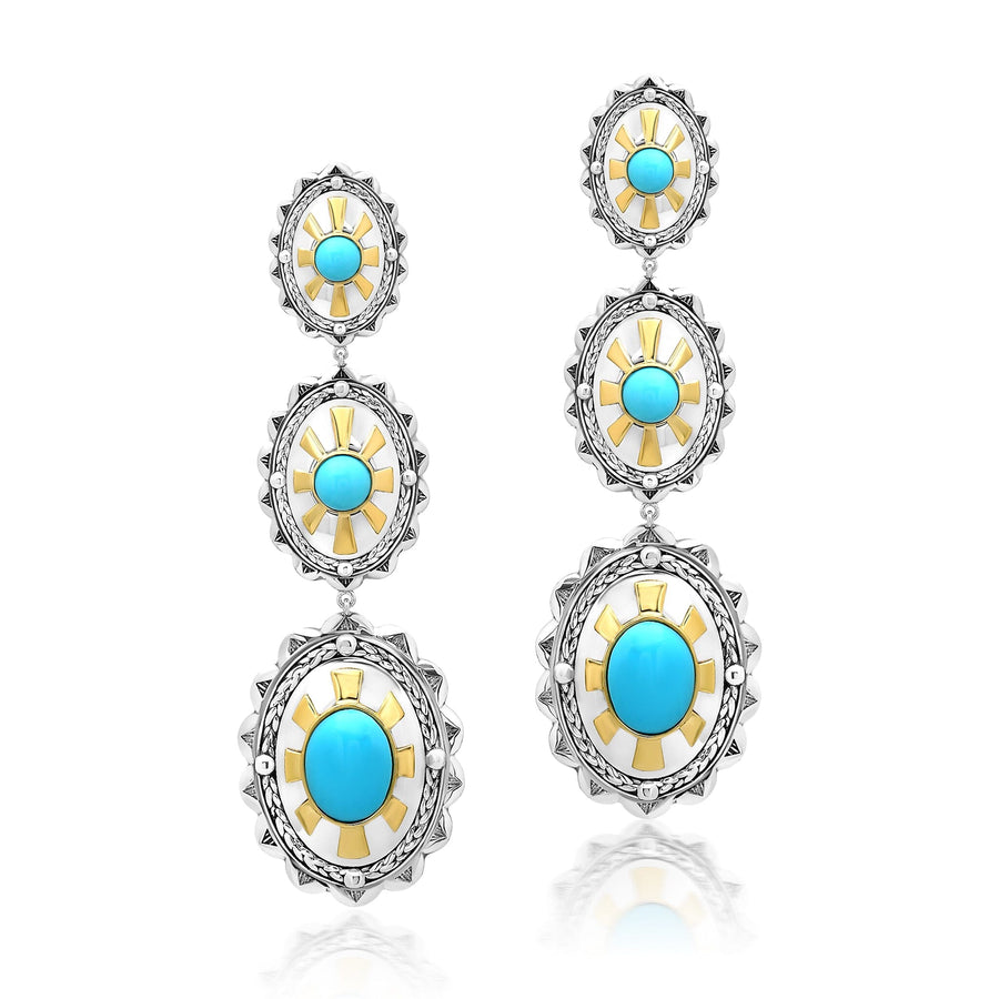 Concho Drop Earrings Jewelry Bayou with Love