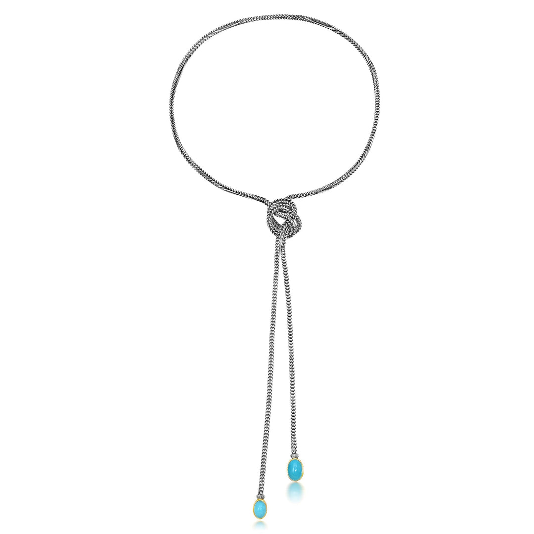 Turquoise Rope Necklace Jewelry Bayou with Love