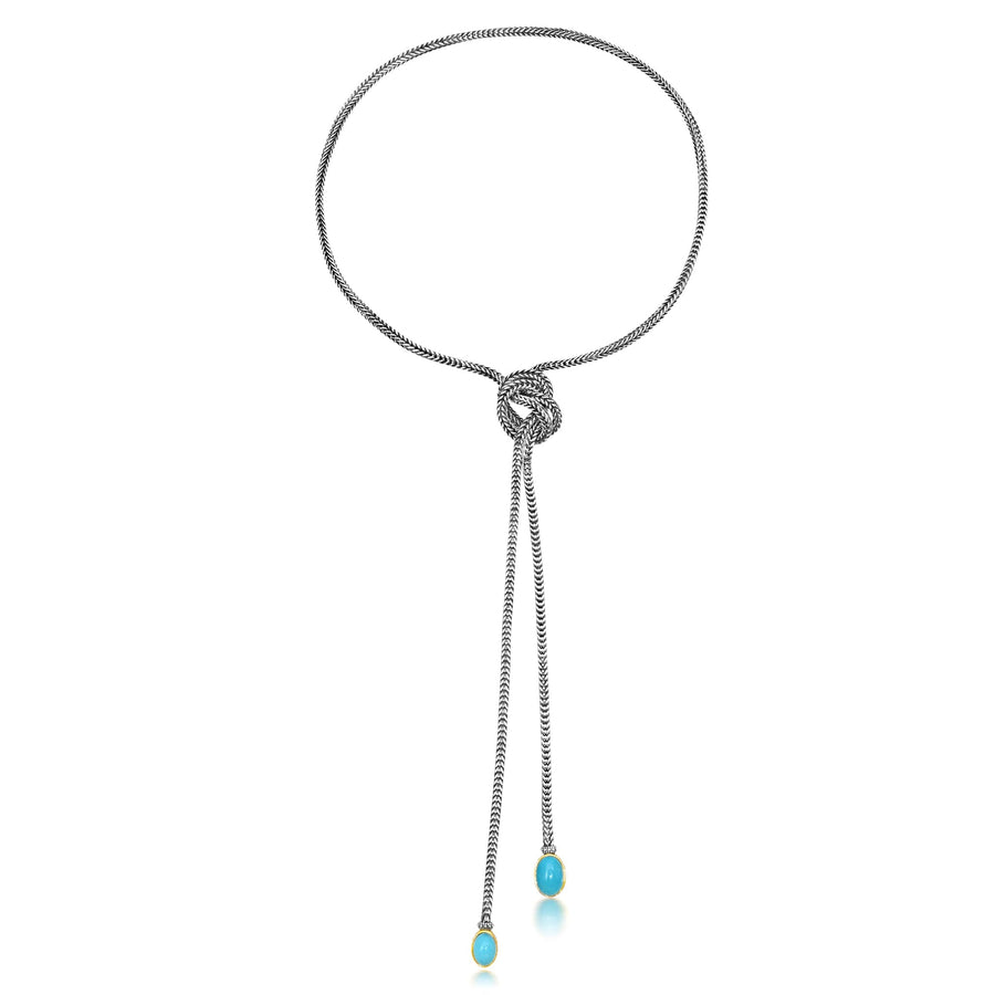 Turquoise Rope Necklace Jewelry Bayou with Love