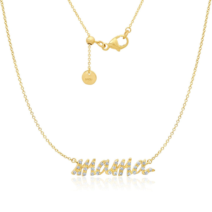 Diamond Pavé Mama Necklace Jewelry Bayou with Love
