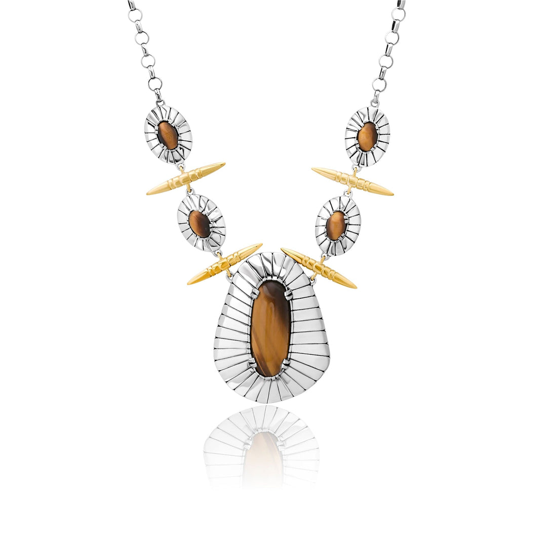 Large Limpet Tiger Eye Necklace Jewelry Bayou with Love