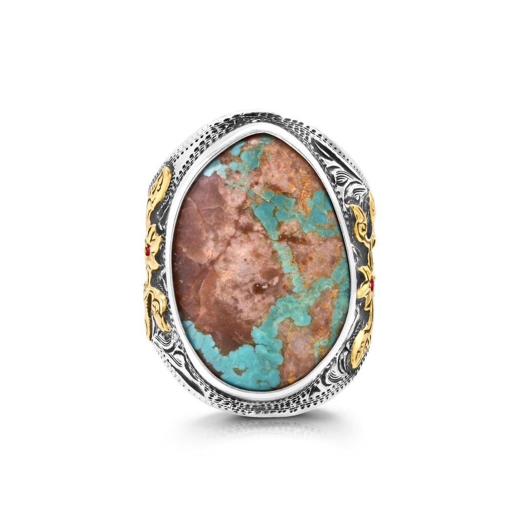 Large Turquoise Cigar Band Jewelry Bayou with Love