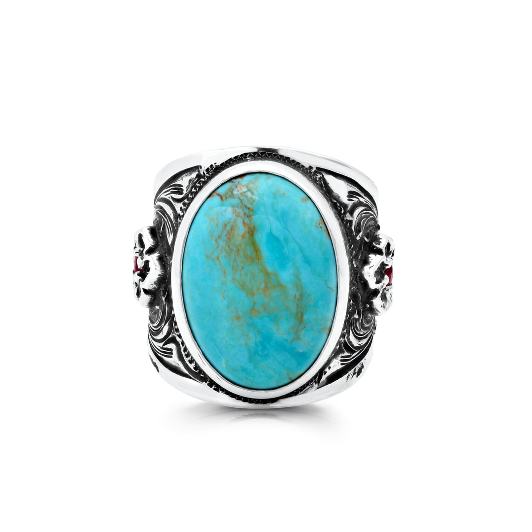 Oval Turquoise Cigar Band Jewelry Bayou with Love