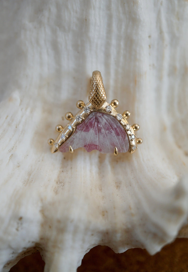 Diamond Soleil Mermaid Tail Bayou with Love Pink + White