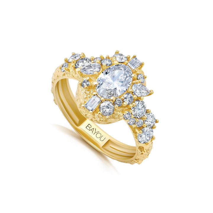 Moonscape Oval Diamond Ring Bayou with Love