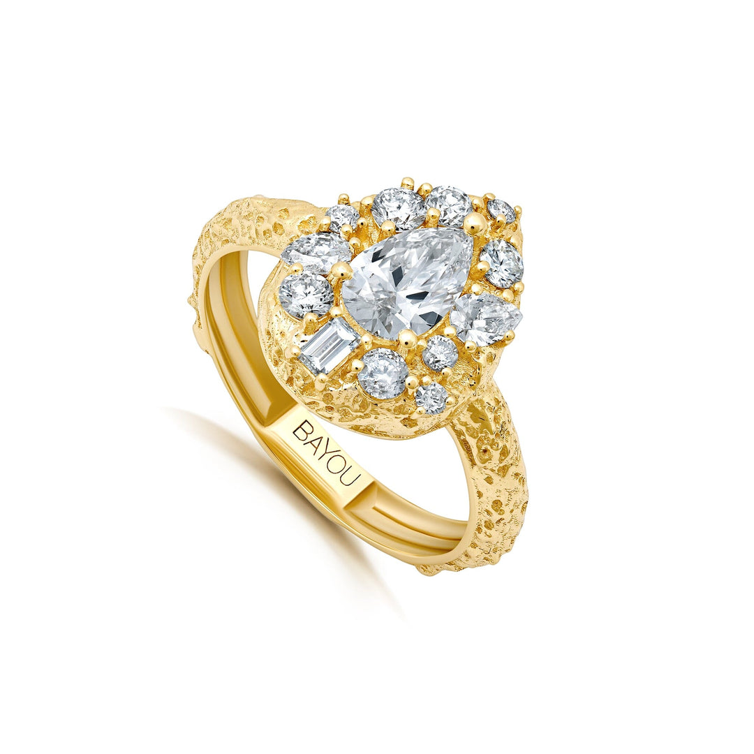 Moonscape Diamond Drop Ring Bayou with Love