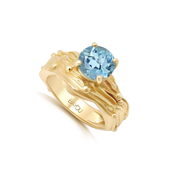 NEW Round Aquamarine Water Cigar Band Bayou with Love
