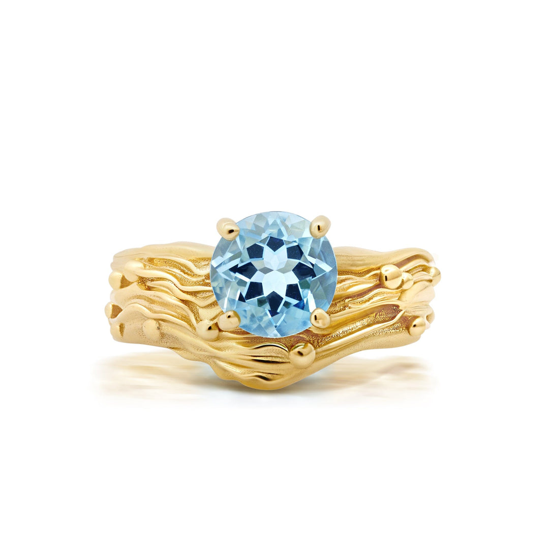 NEW Round Aquamarine Water Cigar Band Bayou with Love