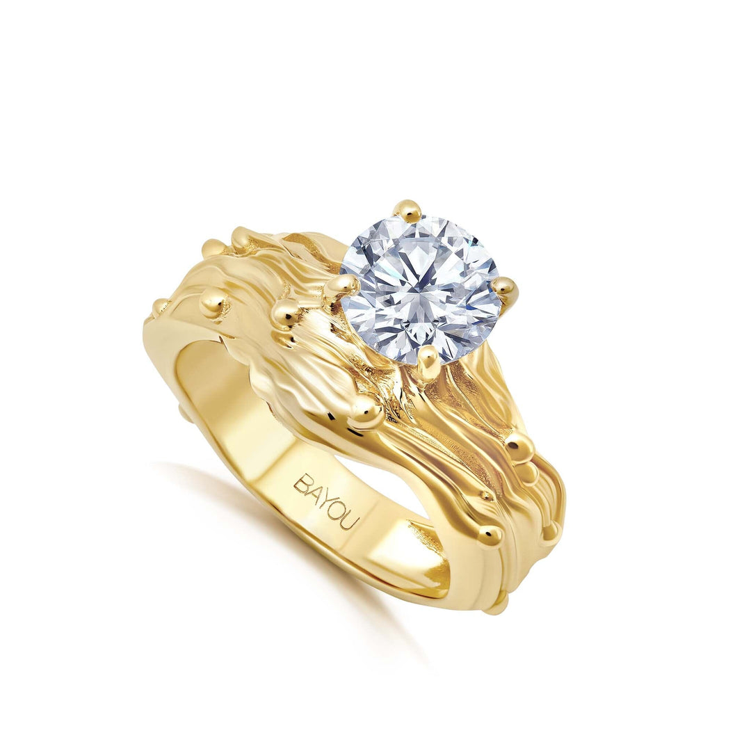NEW Brilliant Round Diamond Water Cigar Band Bayou with Love