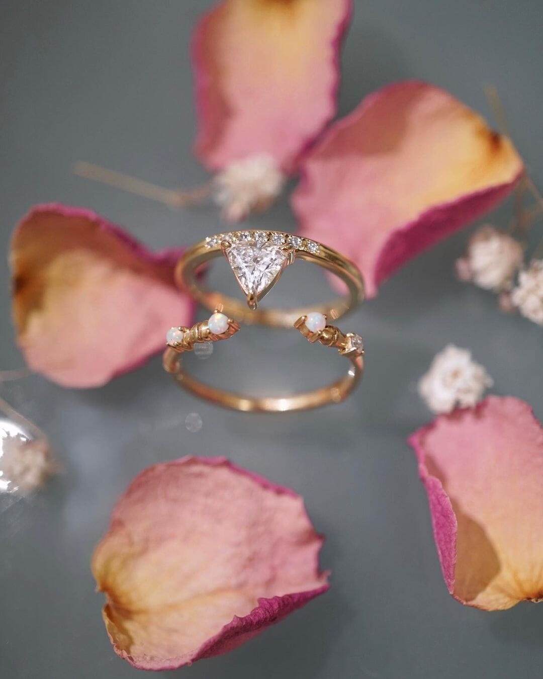 Rattan Open Opal Diamond Ring Jewelry Bayou with Love