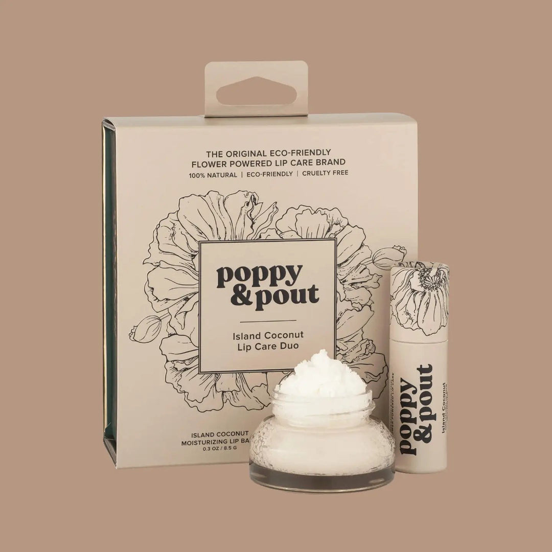 Lip Care Duo Beauty Poppy & Pout Island Coconut