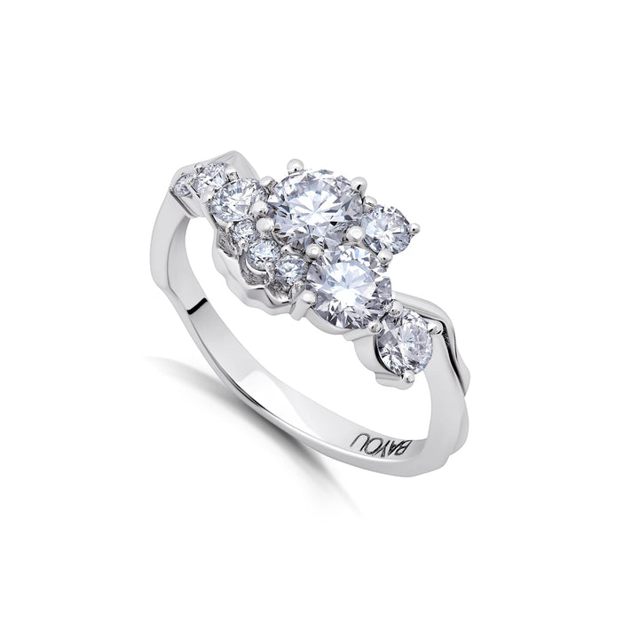 The Flowing River Cluster White Gold Bayou with Love