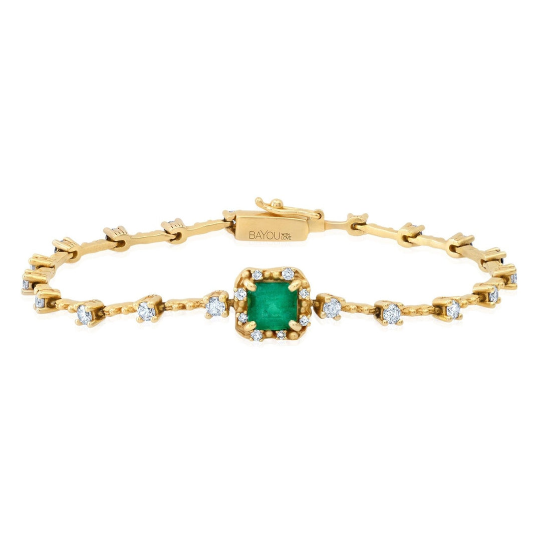 Diamond Water Emerald Bracelet Jewelry Bayou with Love