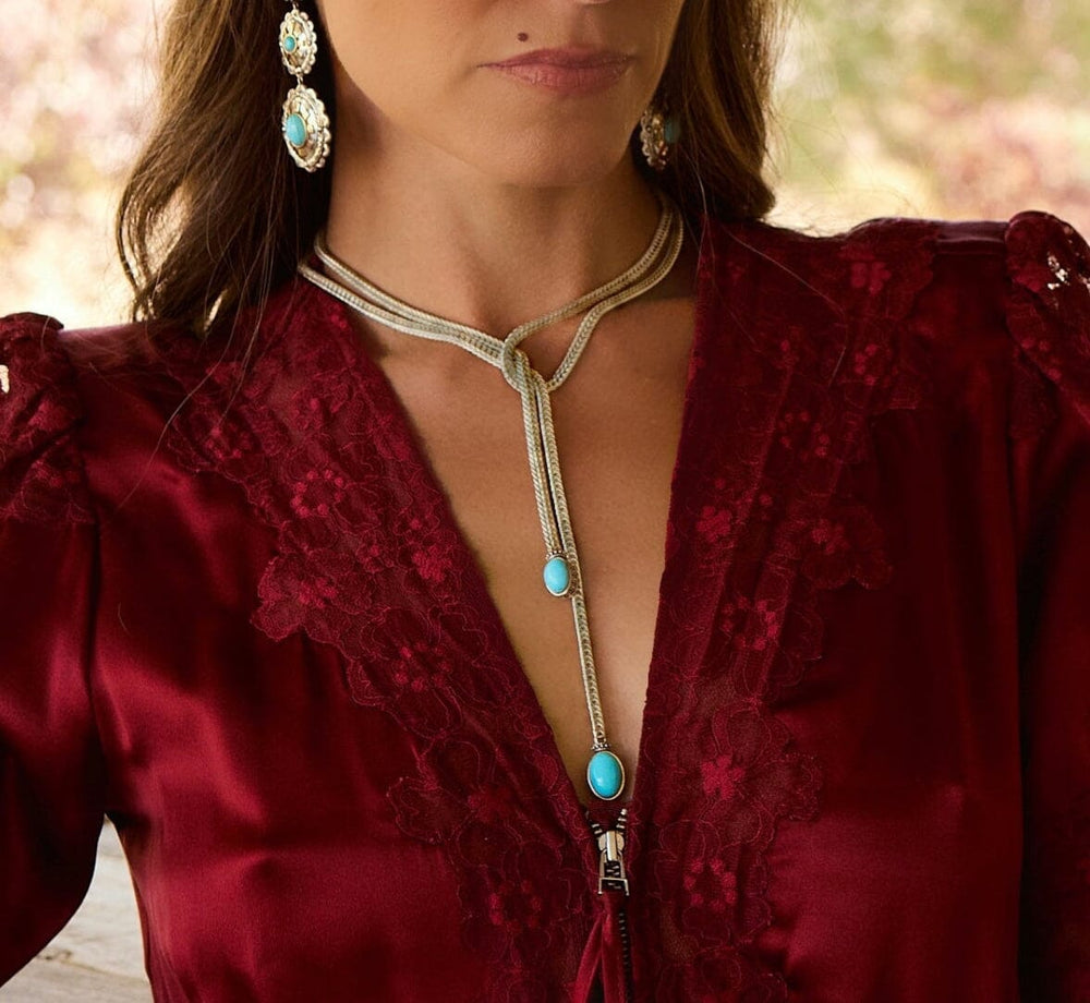 81 Wrap Soleil Turquoise Choker Necklace Jewelry Bayou with Love