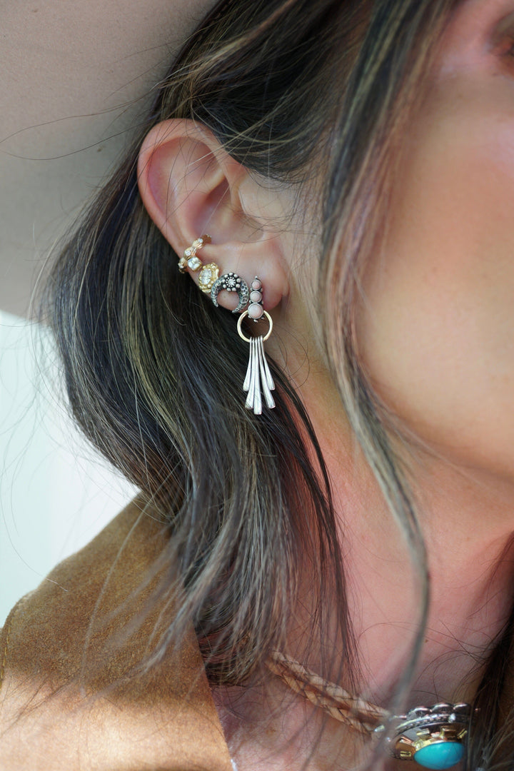 Pink Opal Fringe Earrings Jewelry Bayou with Love