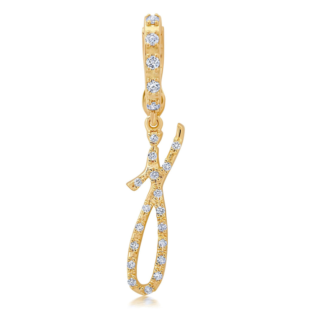 BaYou Diamond Pavé Initial Charms Hidden Bayou with Love j