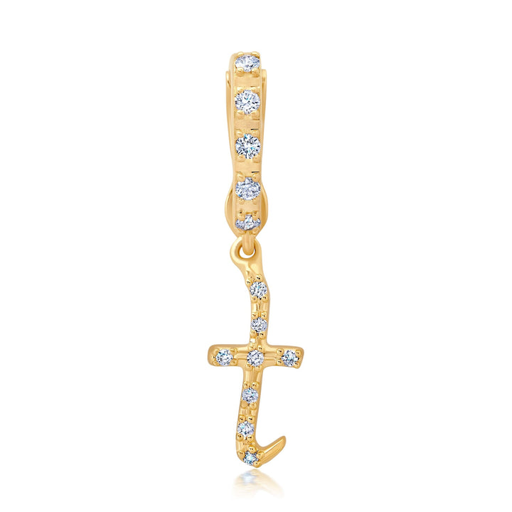 BaYou Diamond Pavé Initial Charms Hidden Bayou with Love t