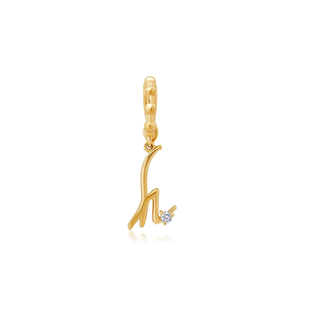 BaYou Gold + Diamond Initial Charms Bayou with Love h