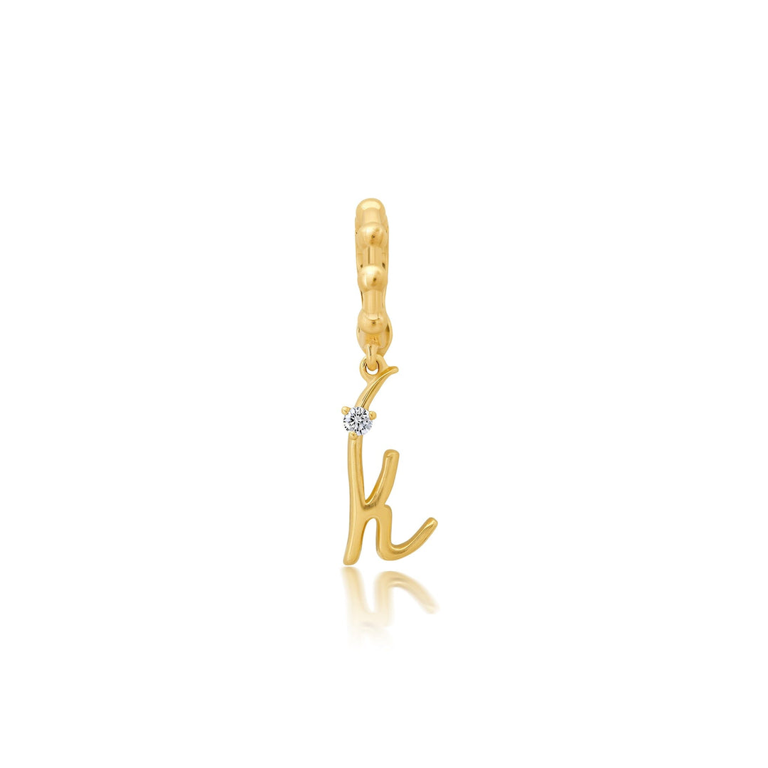 BaYou Gold + Diamond Initial Charms Bayou with Love k