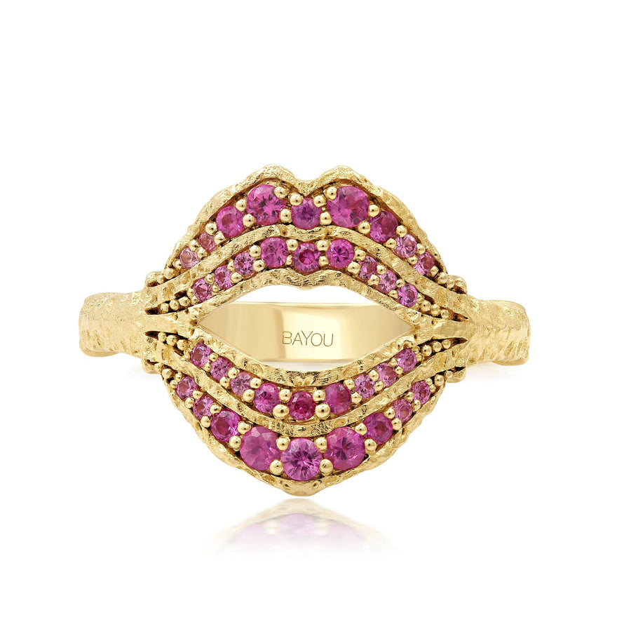NEW BWLV_R1047 Bayou Kiss Pink Sapphire Ring Jewelry Bayou with Love