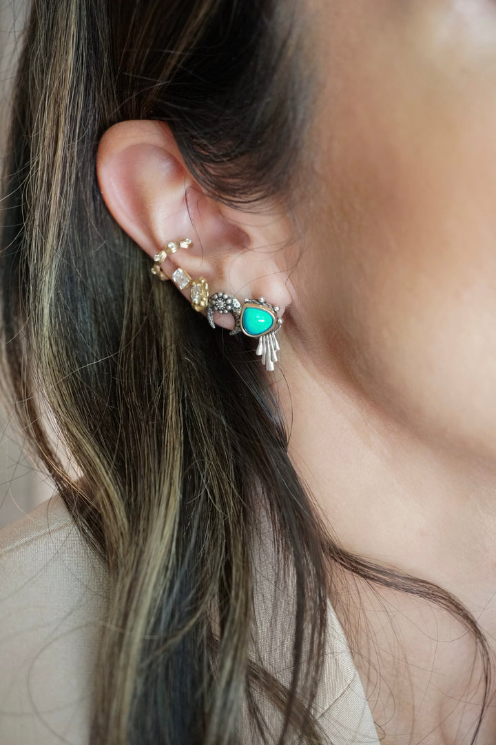Pear Turquoise Fringe Earrings Jewelry Bayou with Love