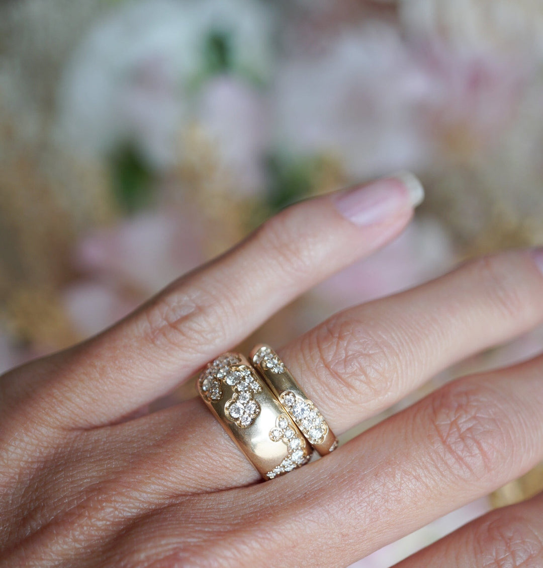 BWLV_R1061 Moon Crater Diamond Cigar Band Bridal Jewelry Bayou with Love