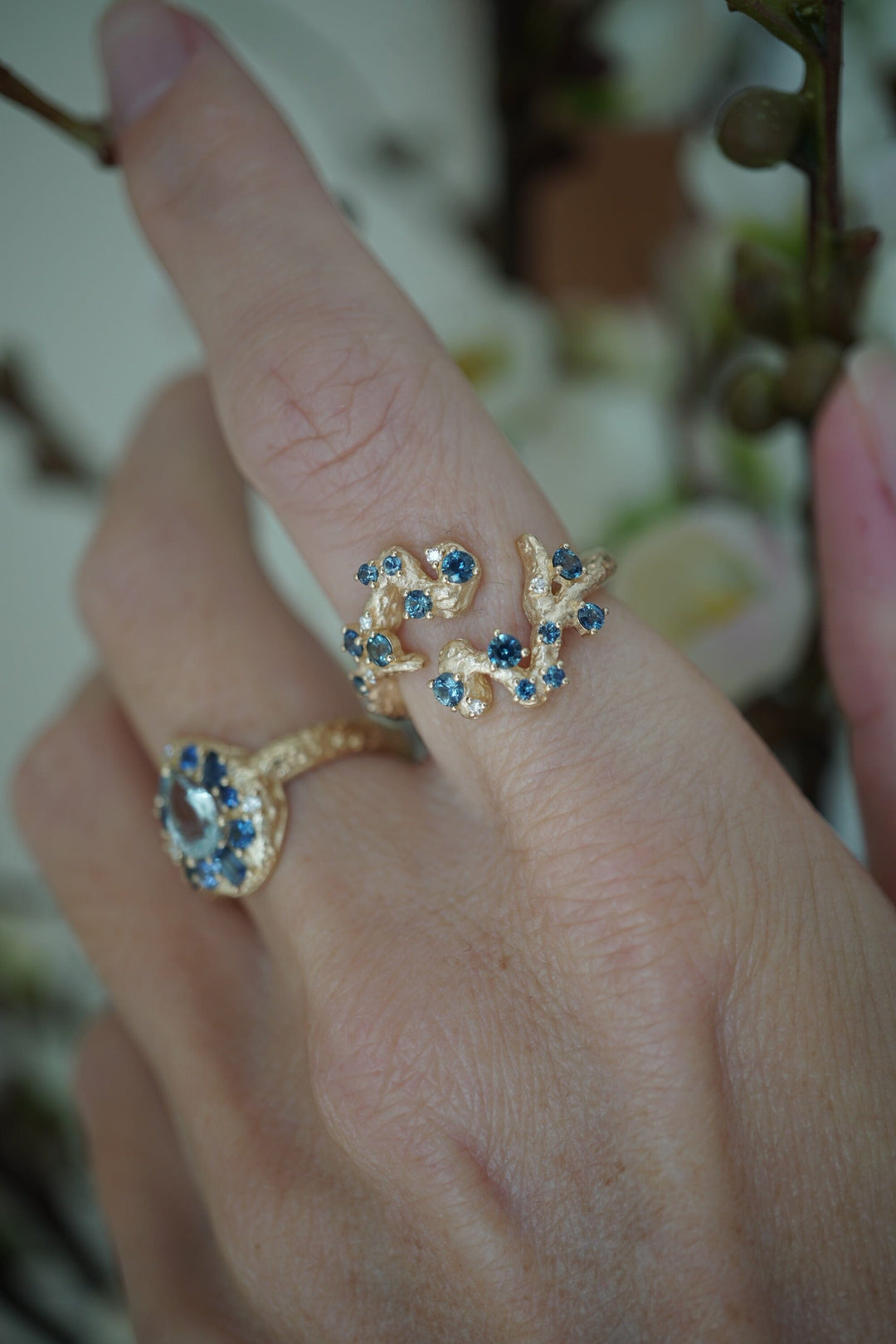 Open Moonscape Sapphire Ring Jewelry Bayou with Love