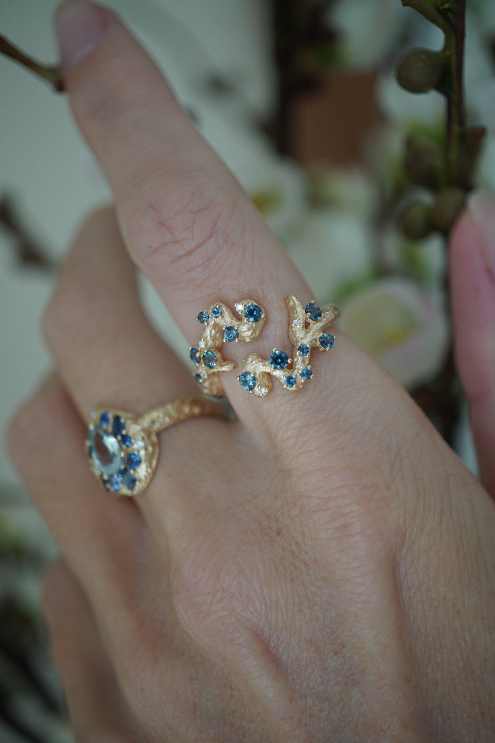 Open Moonscape Sapphire Ring Jewelry Bayou with Love