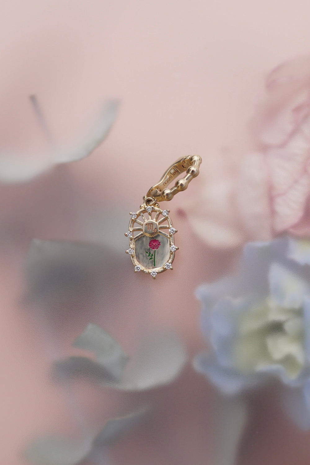 Chrysanthemum Scorpio Charm Jewelry Bayou with Love