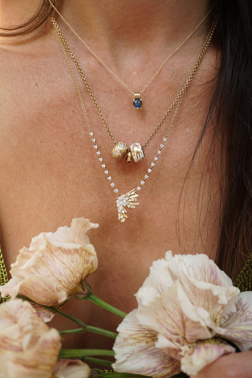 Large Diamond Butterfly Necklace Jewelry Bayou with Love