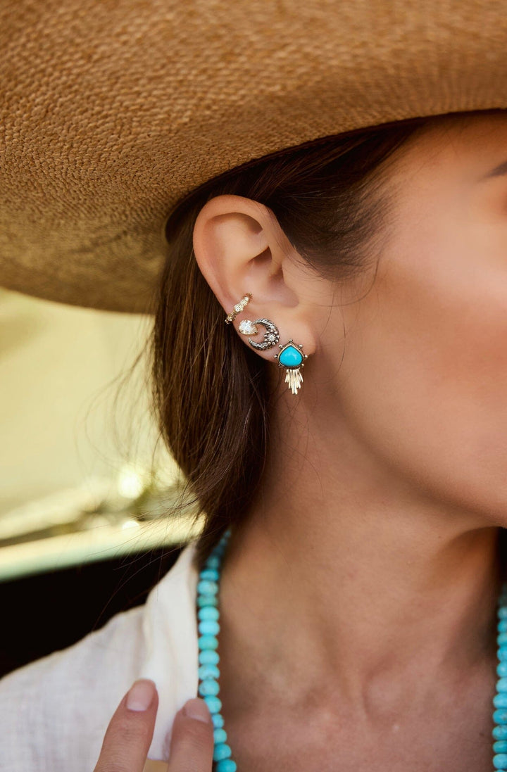 Diamond Naja Studs Jewelry Bayou with Love