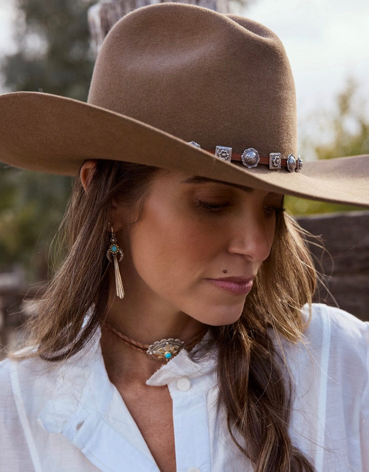 Multi Concho Hat Band Jewelry Bayou with Love