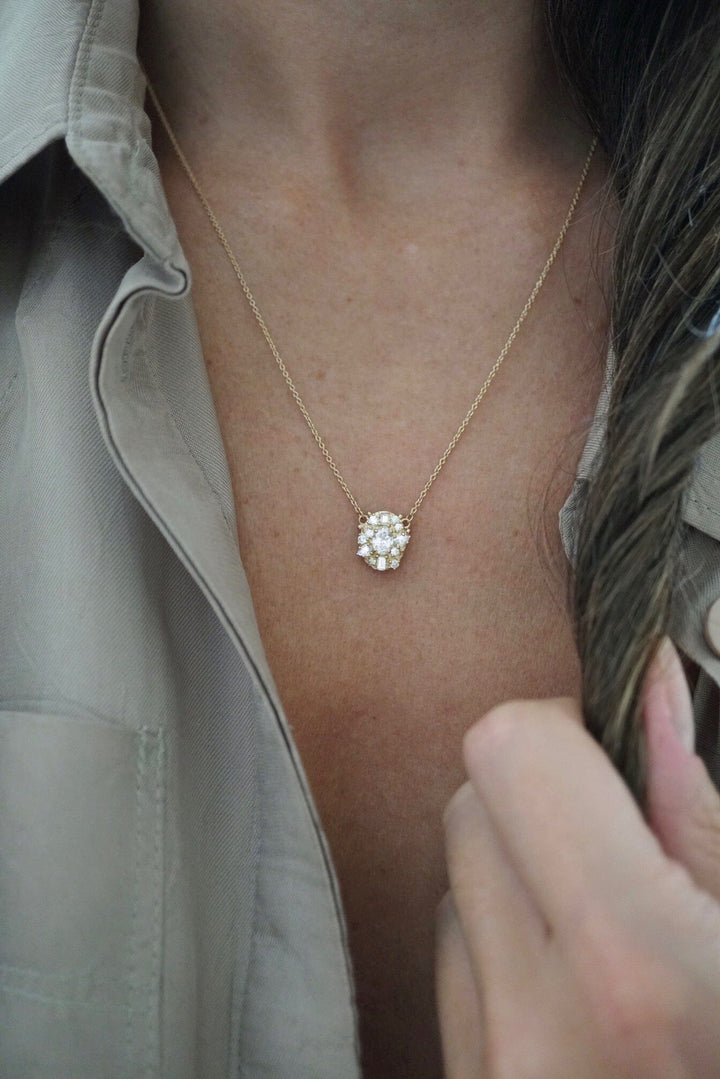 Moonscape Oval Diamond Necklace Jewelry Bayou with Love