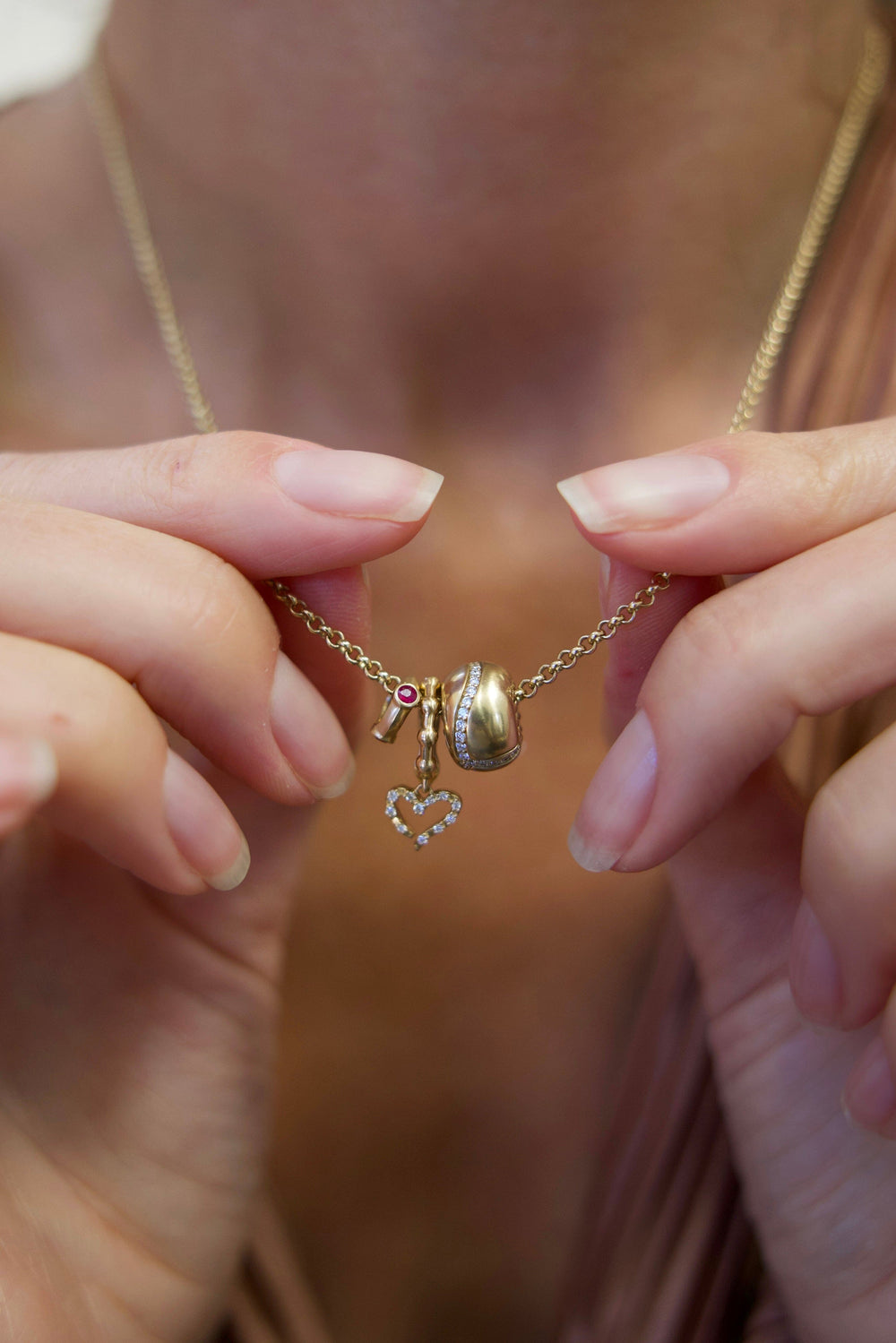 45 Diamond Heart Charm Jewelry Bayou with Love