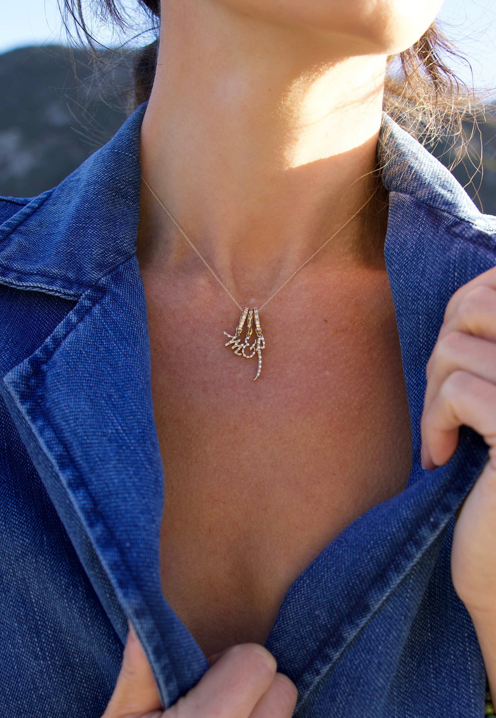 Cable Link Chain Necklace Jewelry Bayou with Love