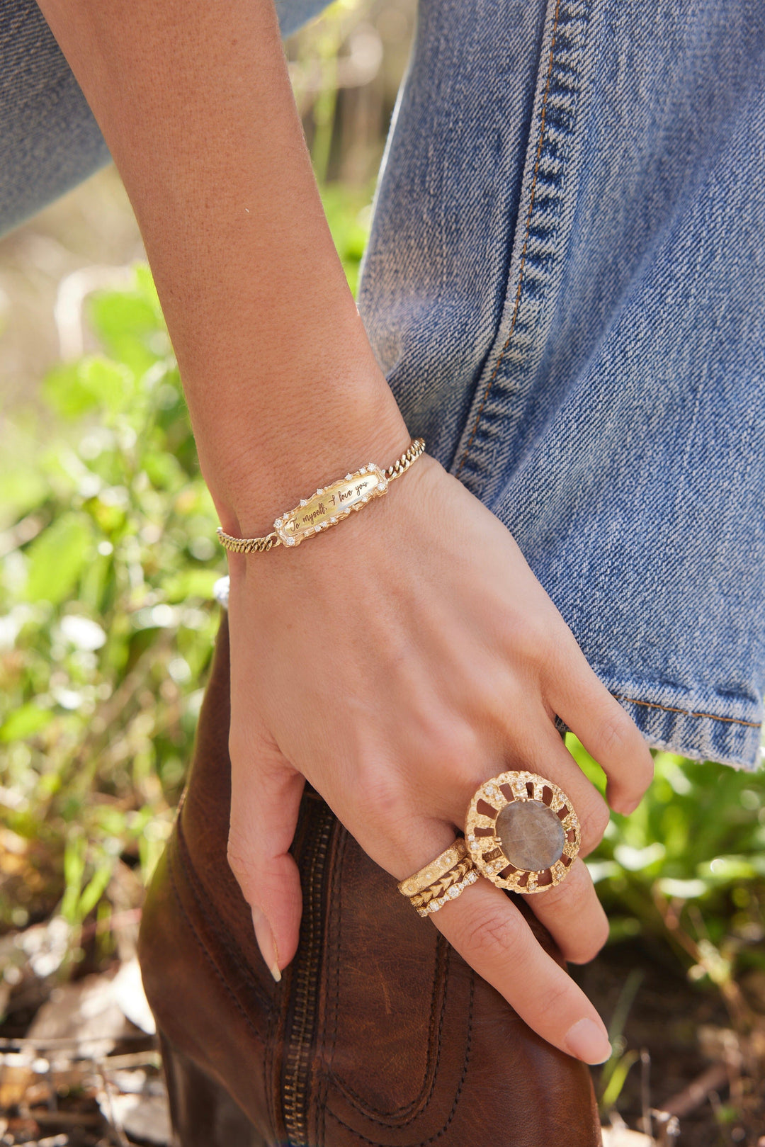Personalized Diamond Bar Bracelet Jewelry Bayou with Love