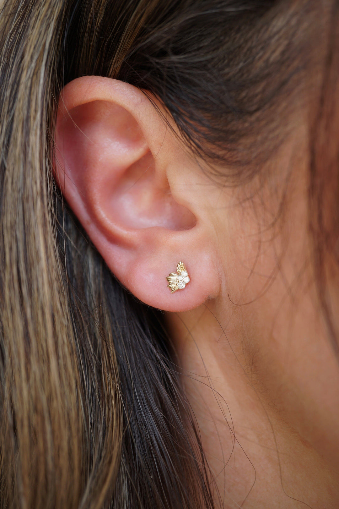Diamond Butterfly Studs Jewelry Bayou with Love